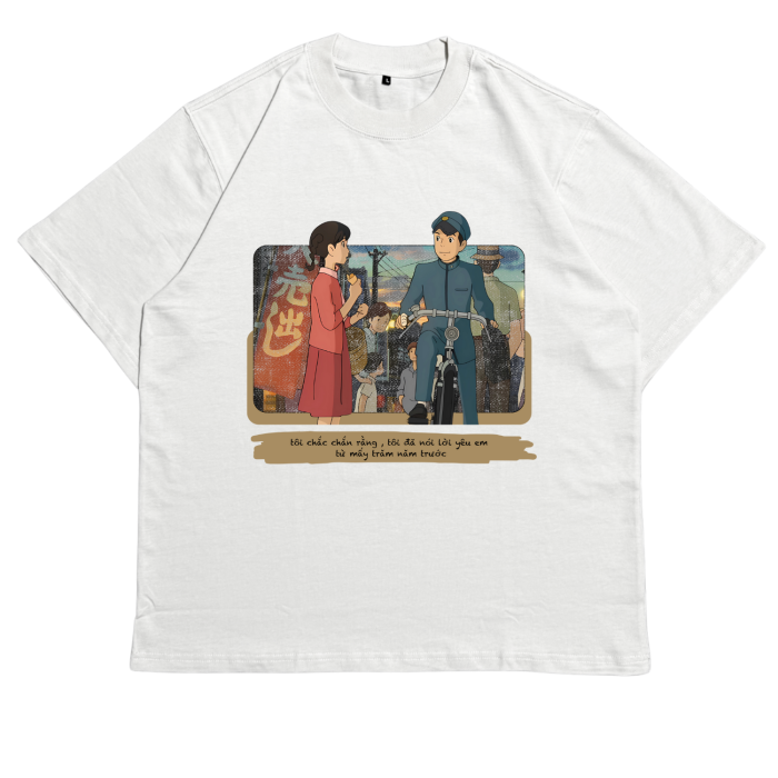 ANI07 | Áo Thun Oversize Cotton TXEIR – Góc Phố Cổ Anime