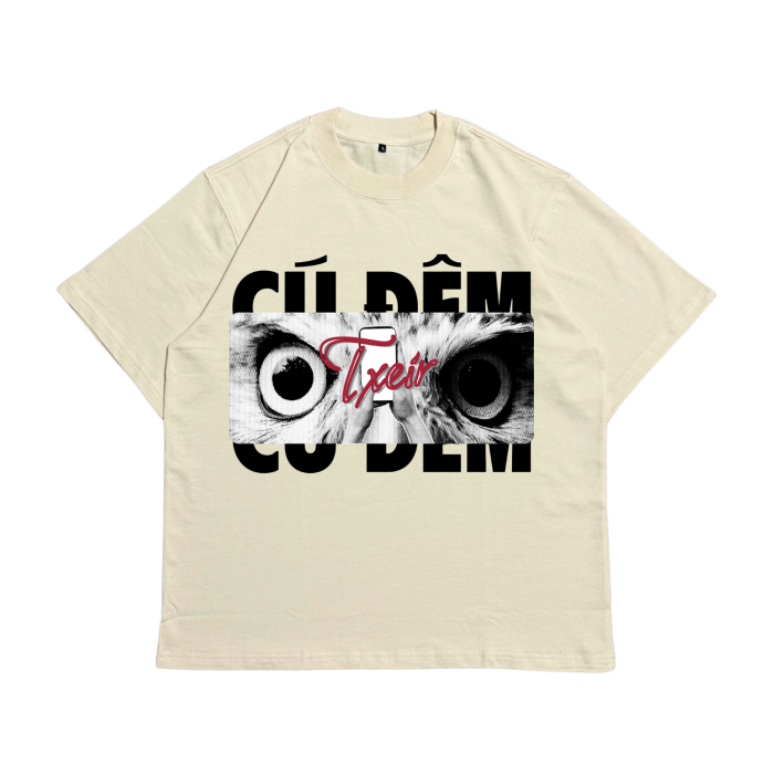 Áo Local Brand Txeir - Áo Thun Oversize Unisex – "CÚ ĐÊM"