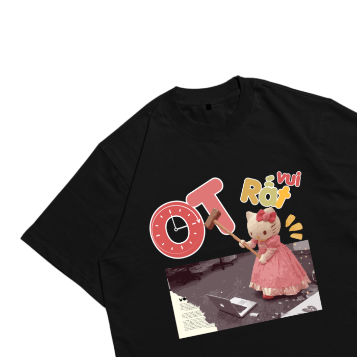Áo Local Brand Txeir - Áo Thun Oversize Unisex - “OT RẤT VUI”