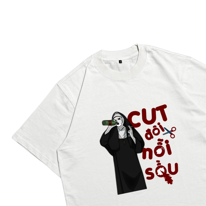 Áo Local Brand Txeir - Áo Thun Oversize Unisex - “CUT ĐÔI NỖI SẦU"