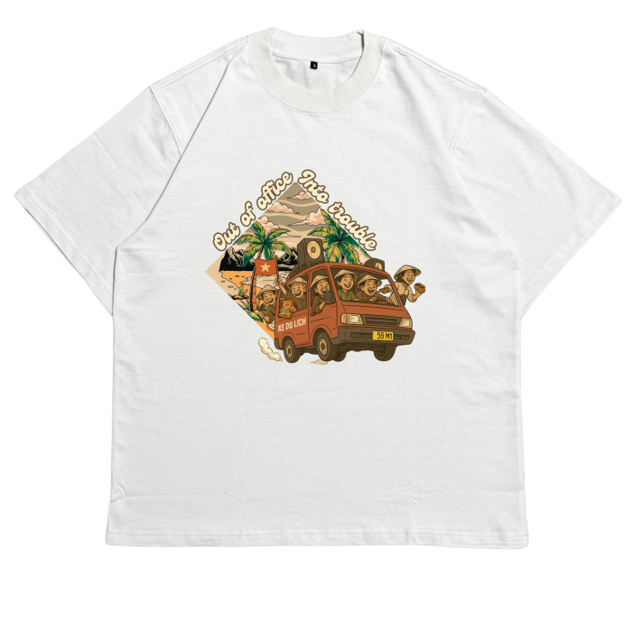 DL10 | Áo Thun Oversize Cotton TXEIR – "Out of Office" Tee