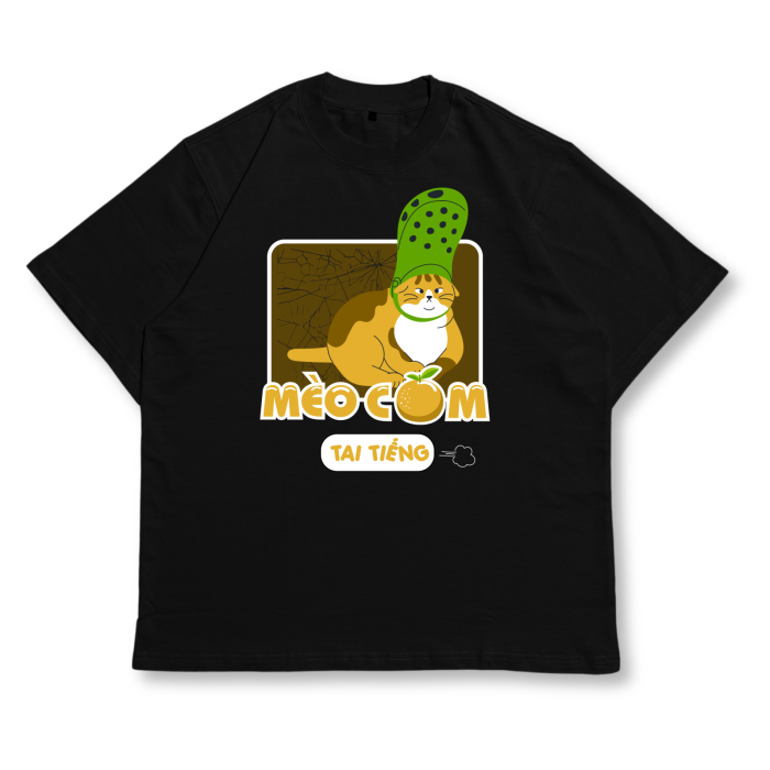 CAT08 | Áo Thun Oversize Cotton TXEIR – M.E.O.W Vibe Artist Edition