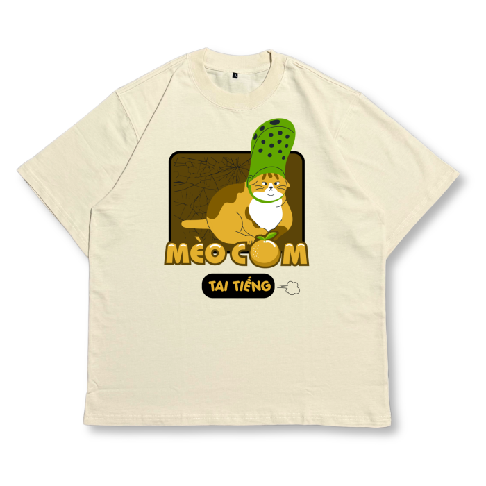 CAT08 | Áo Thun Oversize Cotton TXEIR – M.E.O.W Vibe Artist Edition