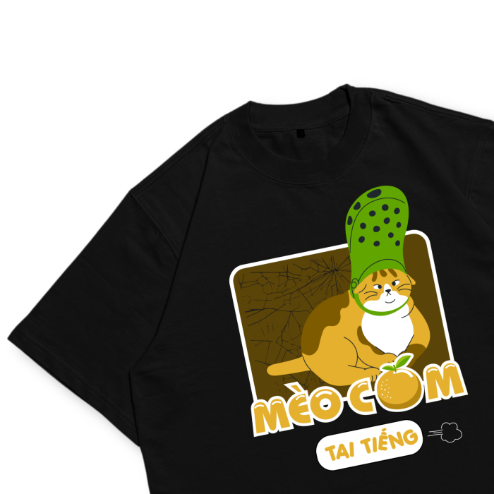 CAT08 | Áo Thun Oversize Cotton TXEIR – M.E.O.W Vibe Artist Edition