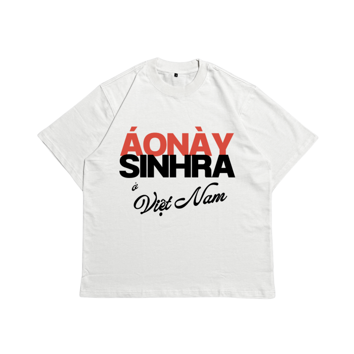 Áo thun "Sinh Ra ở Việt Nam" (Phiên bản Typography) | TXEIR