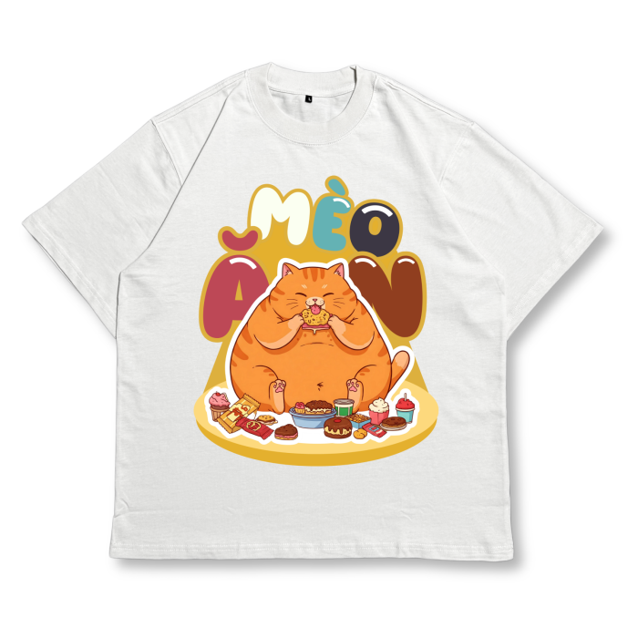 CAT06 | Áo Thun Oversize Cotton TXEIR – M.E.O.W Vibe Artist Edition