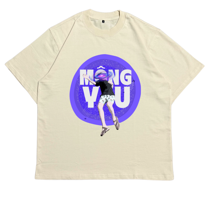 GHT05 | Áo Thun Oversize Cotton Premium Tee – "MỘNG YU" | TXEIR