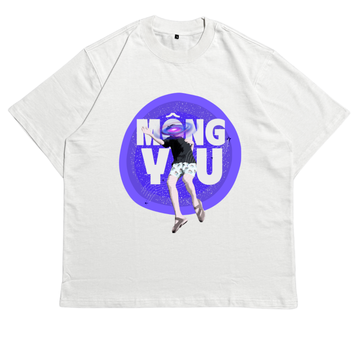 GHT05 | Áo Thun Oversize Cotton Premium Tee – "MỘNG YU" | TXEIR
