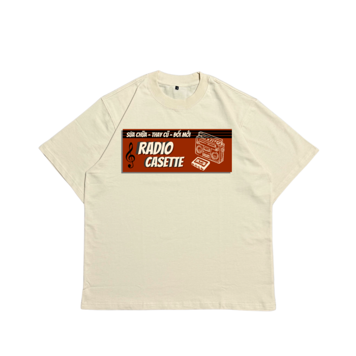 N9005 | "Radio Cassette"  –  Oversize Cotton Premium Tee