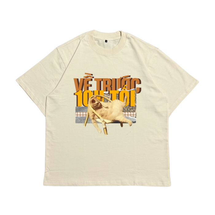 Áo Local Brand Txeir - Áo Thun Oversize Unisex – "VỀ TRƯỚC 10H TỐI"