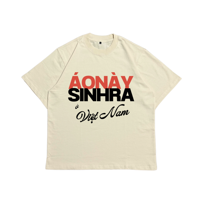 Áo thun "Sinh Ra ở Việt Nam" (Phiên bản Typography) | TXEIR