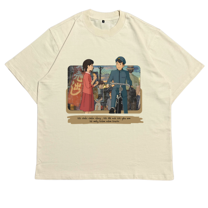 ANI07 | Áo Thun Oversize Cotton TXEIR – Góc Phố Cổ Anime