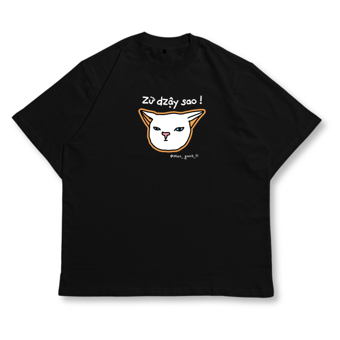 CAT05 | Áo Thun Oversize Cotton TXEIR – M.E.O.W Vibe Artist Edition