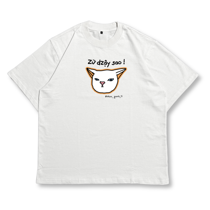 CAT05 | Áo Thun Oversize Cotton TXEIR – M.E.O.W Vibe Artist Edition