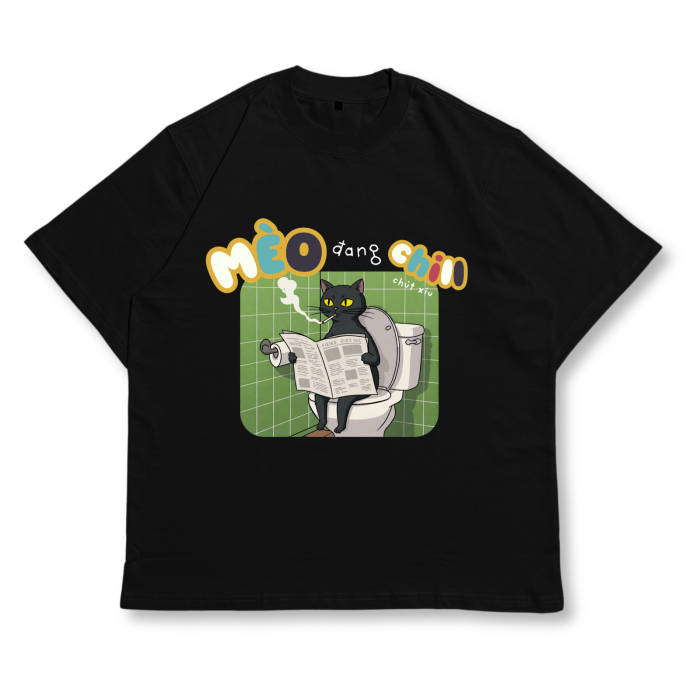 CAT04 | Áo Thun Oversize Cotton TXEIR – M.E.O.W Vibe Artist Edition