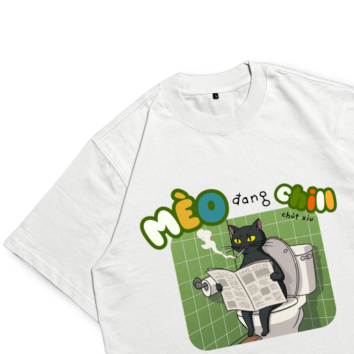 CAT04 | Áo Thun Oversize Cotton TXEIR – M.E.O.W Vibe Artist Edition
