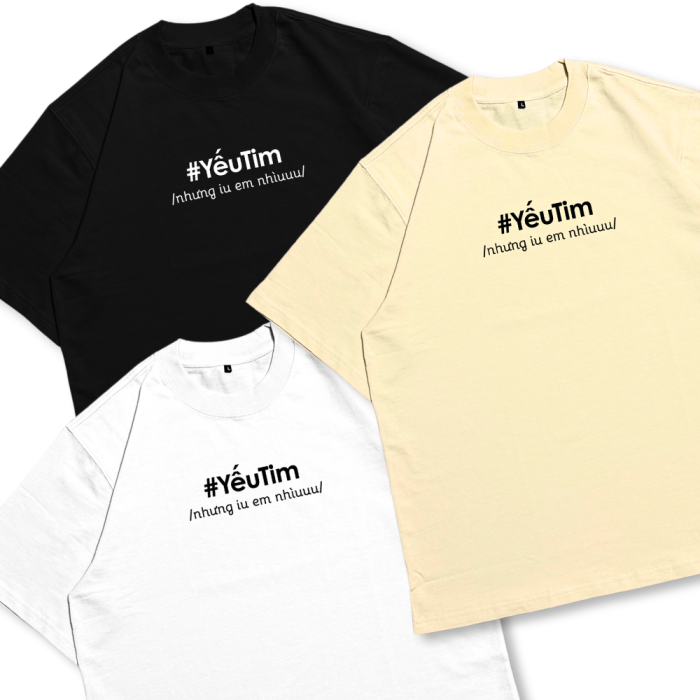 TXEIR | Áo Thun Unisex TS46 – Oversize Cotton Premium Dày 270gsm, In Thủ Công