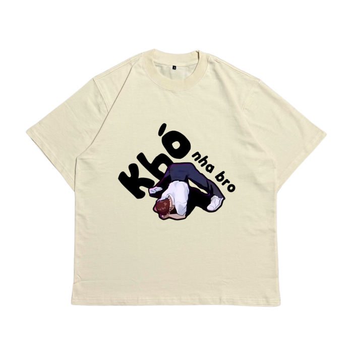 Áo Local Brand Txeir - Áo Thun Oversize Unisex - “KHÓ NHA BRO”