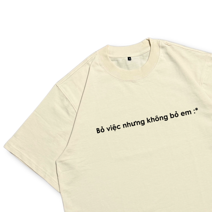 TXEIR | Áo Thun Unisex TS37 – Oversize Cotton Premium Dày 270gsm, In Thủ Công