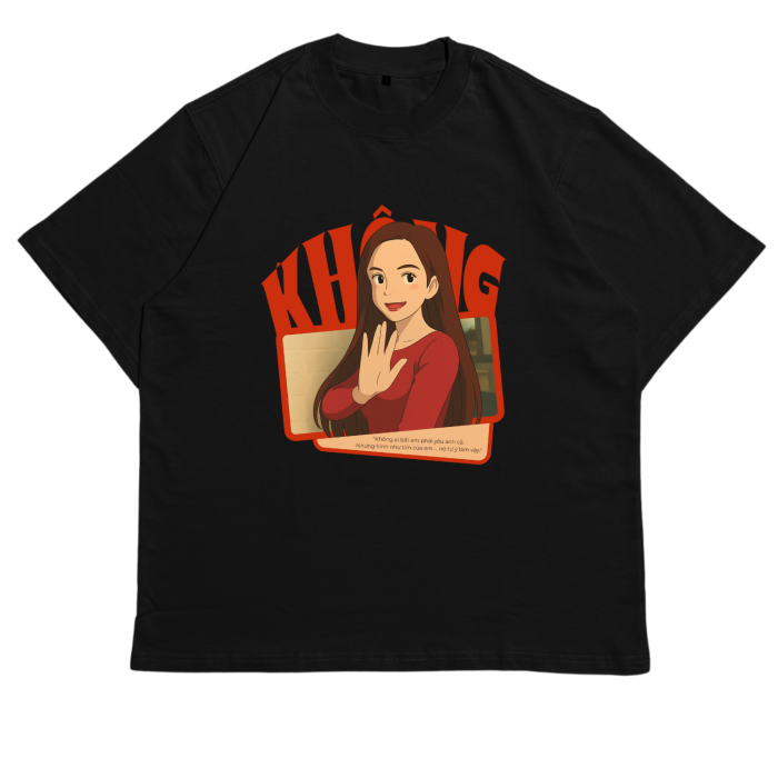 ANI11 | Áo Thun Oversize Cotton TXEIR – KHÔNG 