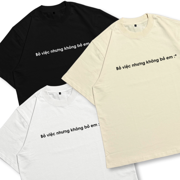TXEIR | Áo Thun Unisex TS37 – Oversize Cotton Premium Dày 270gsm, In Thủ Công