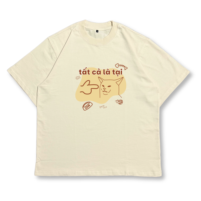 CAT02 | Áo Thun Oversize Cotton TXEIR – M.E.O.W Vibe Artist Edition