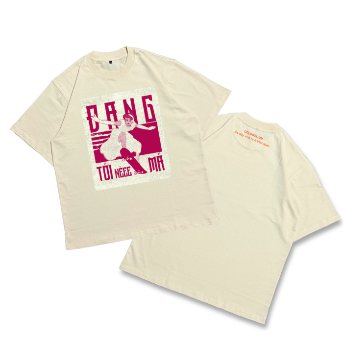 GHT08 | Áo Thun Oversize Cotton Premium Tee – "ĐANG TỚI NÈ" | TXEIR