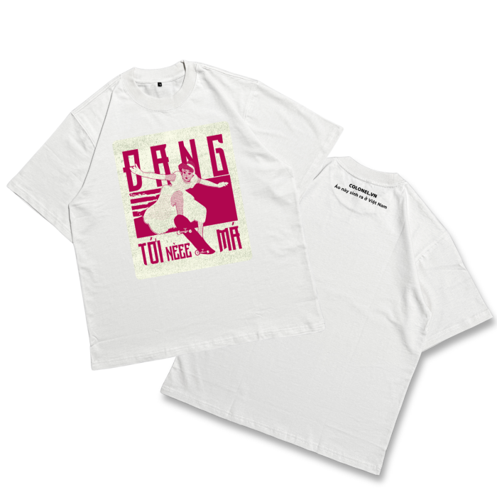 GHT08 | Áo Thun Oversize Cotton Premium Tee – "ĐANG TỚI NÈ" | TXEIR