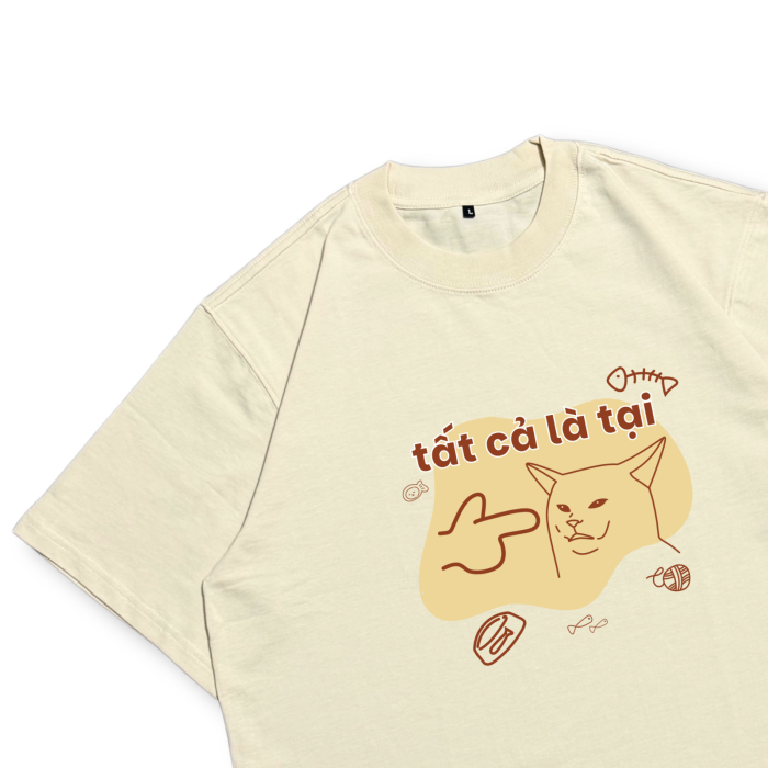CAT02 | Áo Thun Oversize Cotton TXEIR – M.E.O.W Vibe Artist Edition