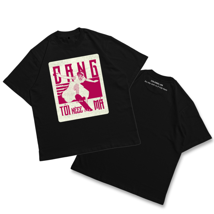 GHT08 | Áo Thun Oversize Cotton Premium Tee – "ĐANG TỚI NÈ" | TXEIR