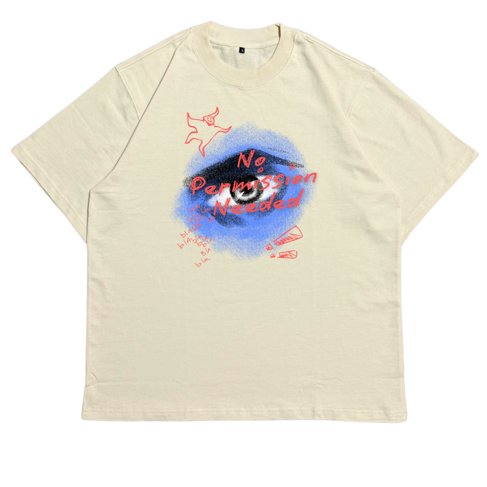 GONLY03 | Áo Thun Oversize Cotton TXEIR – No Permission Needed
