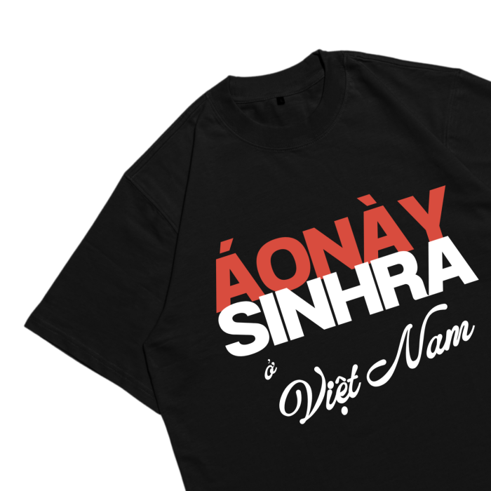 Áo thun "Sinh Ra ở Việt Nam" (Phiên bản Typography) | TXEIR