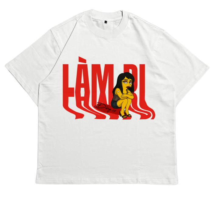 GHT03 | Áo Thun Oversize Cotton Premium Tee – "LÀM ĐI" | TXEIR