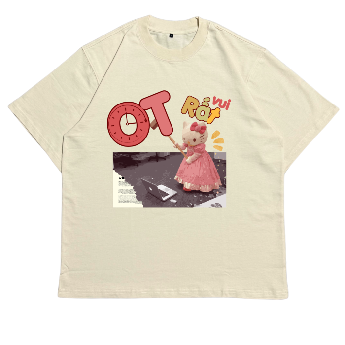 GHT15 | Áo Thun Oversize Cotton Premium - “OT RẤT VUI” | TXEIR
