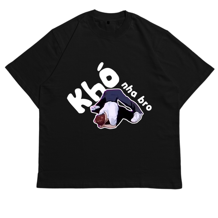 GHT16 | Áo Thun Oversize Cotton Premium - “KHÓ NHA BRO” | TXEIR