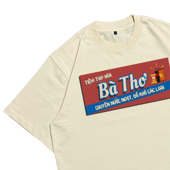 N9008 | "Tiệm Tạp Hóa Bà Thơ"  –  Oversize Cotton Premium Tee